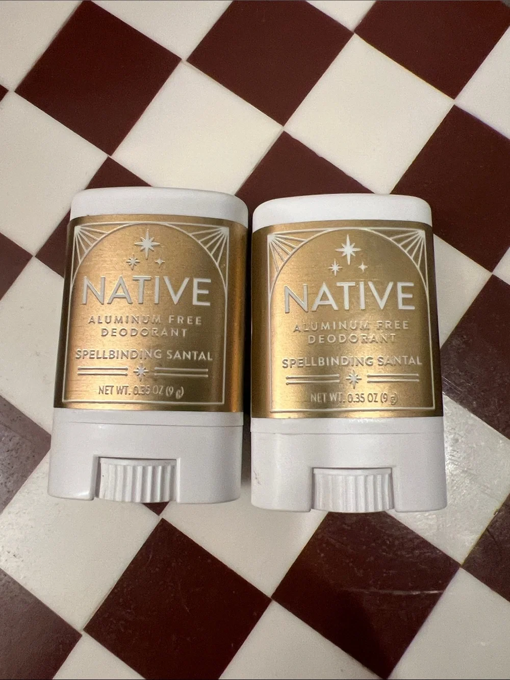 2 New Native Spellbinding Santal mini travel size deodorant